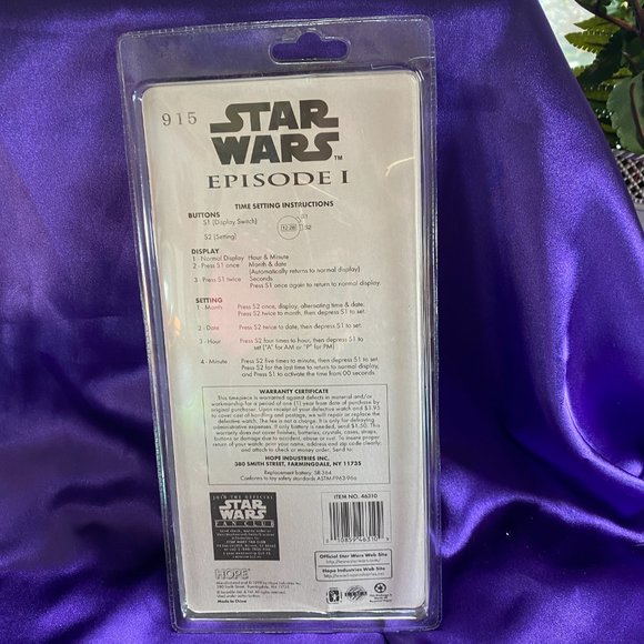 NEW - VTG📌HOPE INDUSTRIES 1999 STAR WARS EPISODE 1 QUEEN AMIDALA WRIST WATCH - Picture 5 of 13